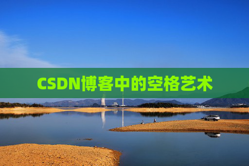 CSDN博客中的空格艺术